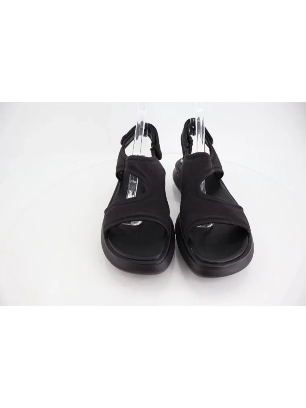 Vince Fresca Sandals Womens 10 Shoes black Strappy Hook & Loop Casual Flats